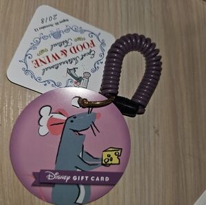 Disney‎ EPCOT 2018 Food Wine Festival Remy Ratatouille Gift Card EMPTY Wristband